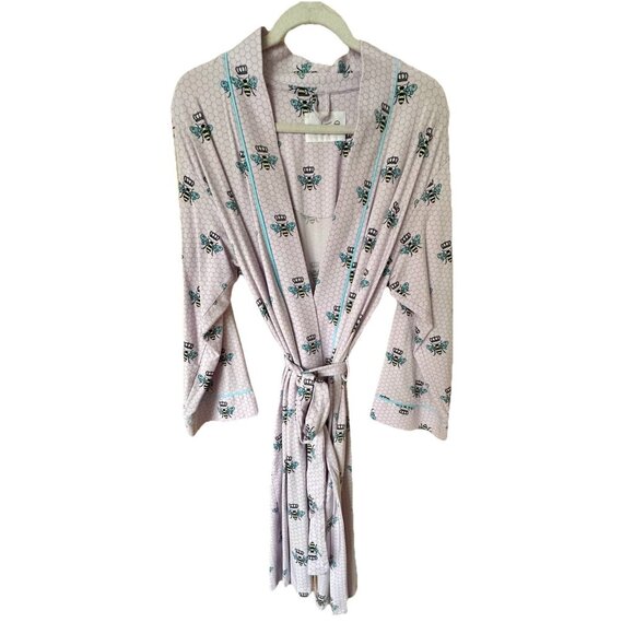 The Cat's Pajamas Queen Bee Robe Size Small / Med $136 Soft 100% Cotton Peru EUC - Picture 1 of 7